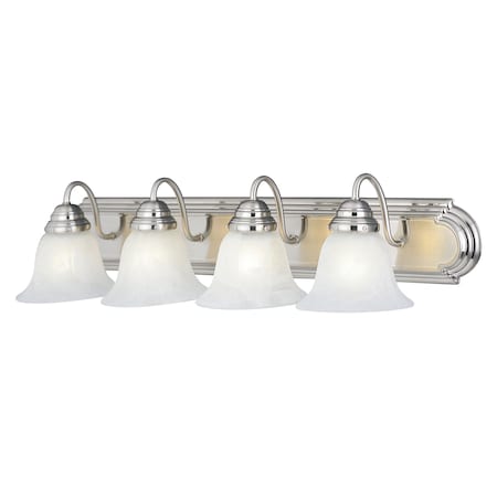 Maxim Lighting Essentials 4-Light 30" Wide Satin Nickel Vanity Light 8014MRSN
